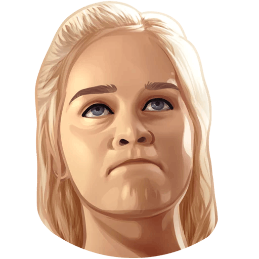here is a Daenerys Targaryen Shows No Weakness from the Game of Thrones collection for sticker mania
