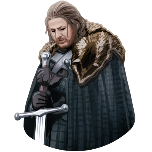 here is a Eddard Stark from the Game of Thrones collection for sticker mania