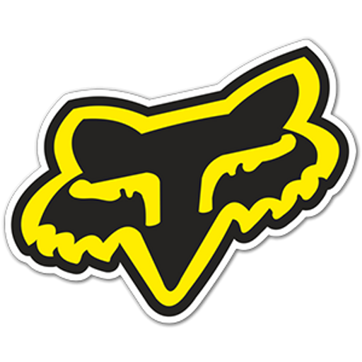 here is a Fox Racing Black Yellow Logo Sticker from the Logo collection for sticker mania