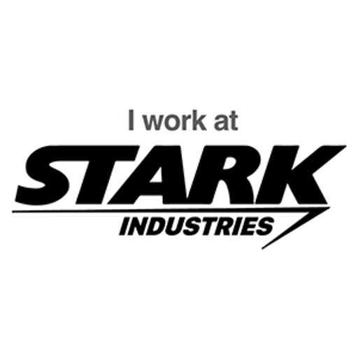 here is a Marvel Iron Man - I work at Stark Industries Sticker from the Marvel collection for sticker mania