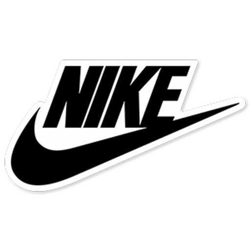 here is a Nike Black Logo Sticker from the Logo collection for sticker mania