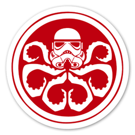 here is a Marvel x Star Wars Stormtrooper Hydra Logo Sticker from the Star Wars collection for sticker mania