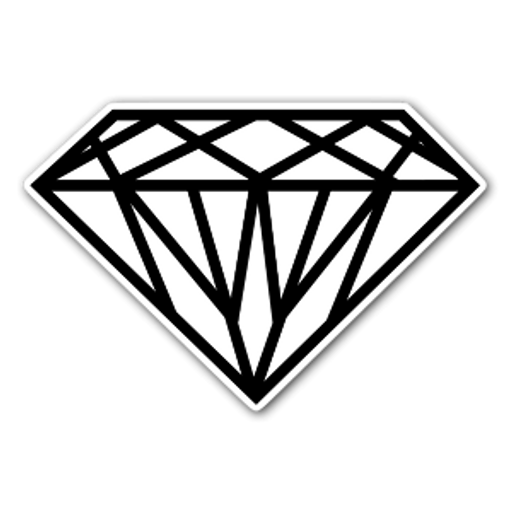 here is a White Diamond Sticker from the Noob Pack collection for sticker mania