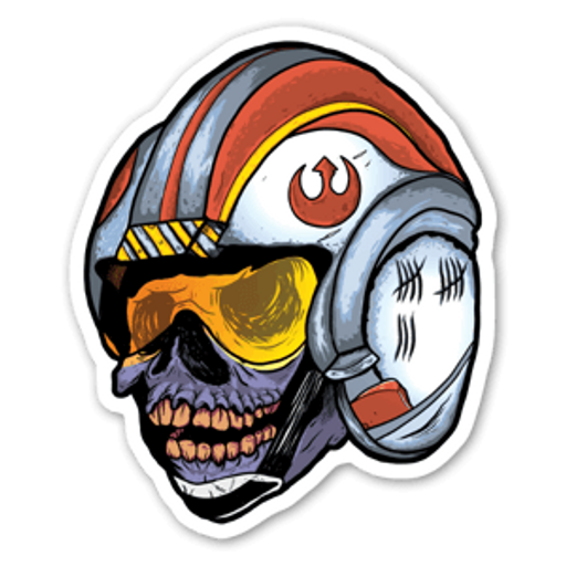 here is a Star Wars Rebel Alliance Zombie from the Star Wars collection for sticker mania