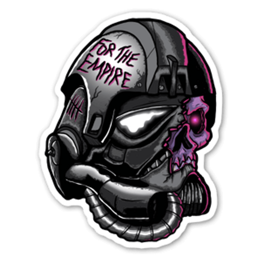 here is a Star Wars Stormtrooper Zombie Sticker from the Star Wars collection for sticker mania