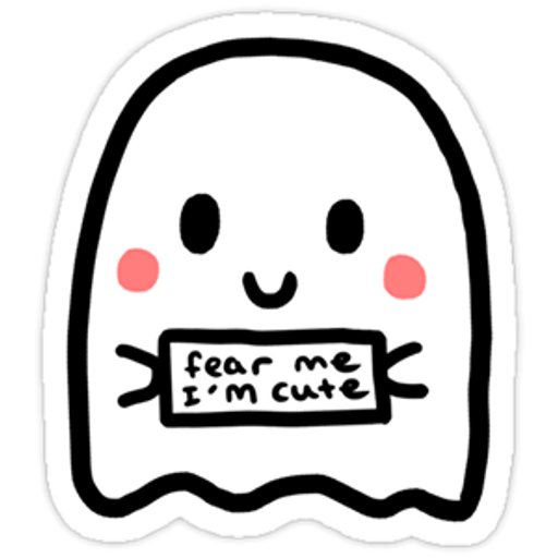 here is a Cute Ghost Sticker from the Cute collection for sticker mania