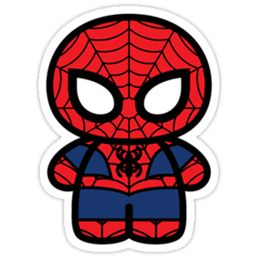 here is a Marvel Chibi Spider-Man Sticker from the Chibi Marvel & DC comics collection for sticker mania