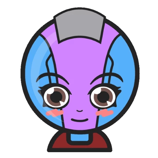 here is a Marvel Chibi Nebula Sticker from the Chibi Marvel & DC comics collection for sticker mania