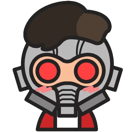 here is a Marvel Chibi Star-Lord Sticker from the Chibi Marvel & DC comics collection for sticker mania