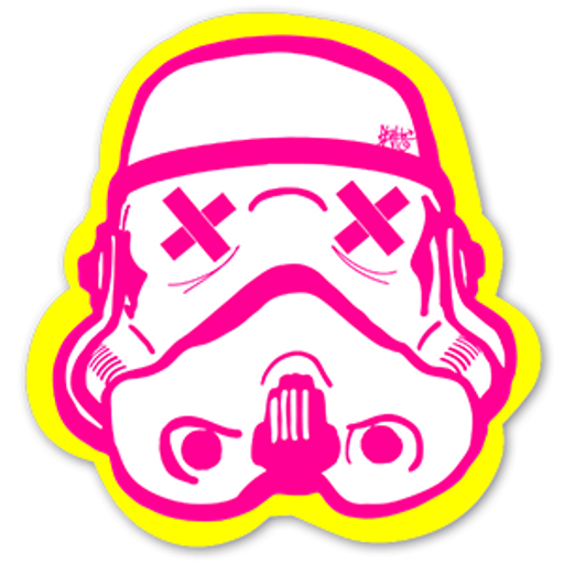 here is a Stormtrooper Helmet Art Sticker from the Star Wars collection for sticker mania