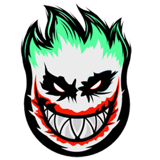 here is a DC Joker Spitfire Logo Sticker from the Skateboard collection for sticker mania