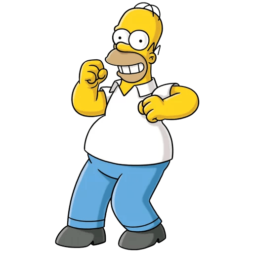 here is a Homer Simpson Happy Dancing from the The Simpsons collection for sticker mania