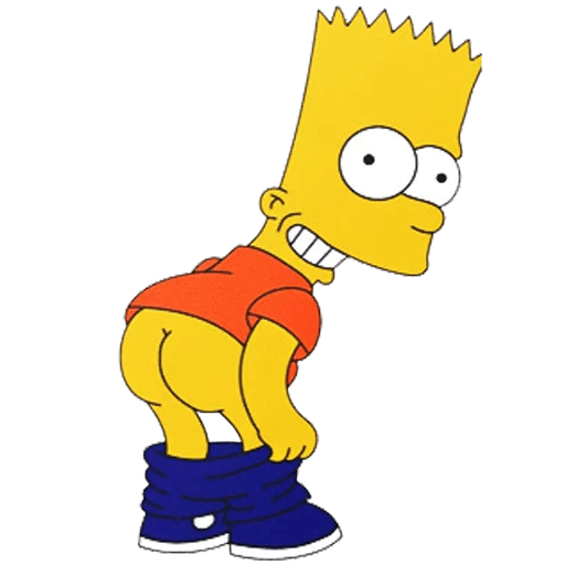 here is a Bart Simpson Pants Down Mooning Sticker from the Bart Simpson collection for sticker mania