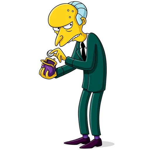 here is a The Simpsons Mr. Burns A Penny Saved Sticker from the The Simpsons collection for sticker mania