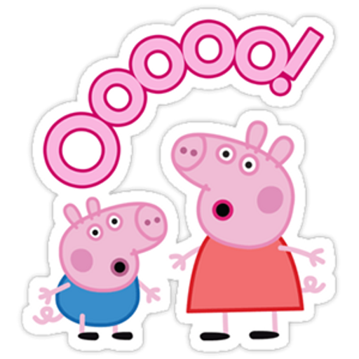 here is a Peppa Pig Ooooo! from the Cartoons collection for sticker mania