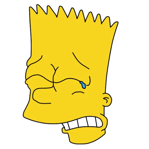 here is a Bart Simpson Crying from the Bart Simpson collection for sticker mania