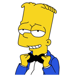 Bart Simpson Tuxedo and Bow Tie - Sticker Mania