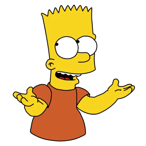 here is a Bart Simpson I Dunno Sticker from the Bart Simpson collection for sticker mania