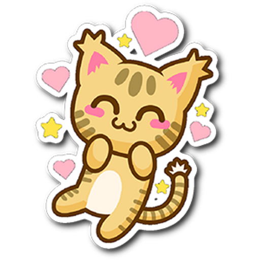 here is a Cat Love Sticker from the Cute Cats collection for sticker mania