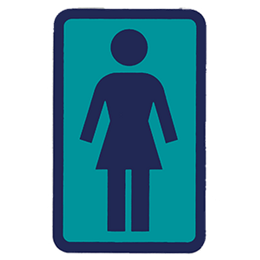 here is a Girl Skateboarding Blue Logo Sticker from the Skateboard collection for sticker mania