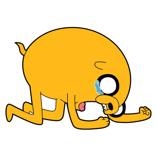 here is a Adventure Time Screaming Jake Sticker from the Adventure Time collection for sticker mania