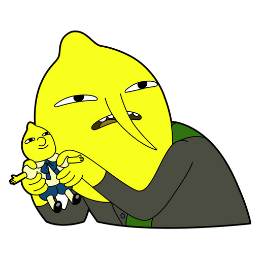 here is a Lemongrab with Lemonsweets Sticker from the Adventure Time collection for sticker mania