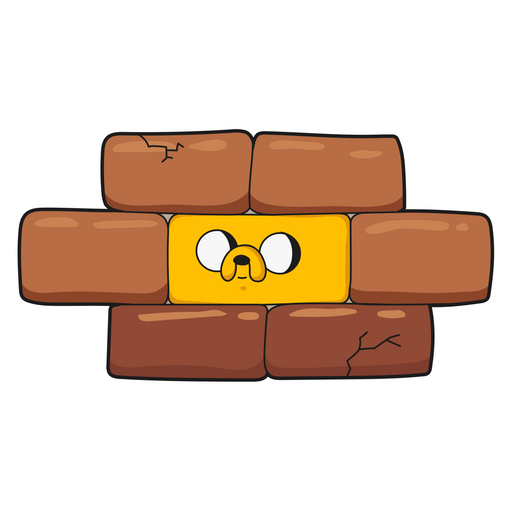 here is a Adventure Time Jake the Brick Sticker from the Adventure Time collection for sticker mania