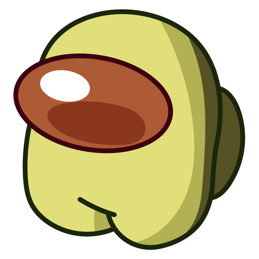 here is a Among Us Avocado Character Sticker from the Among Us collection for sticker mania