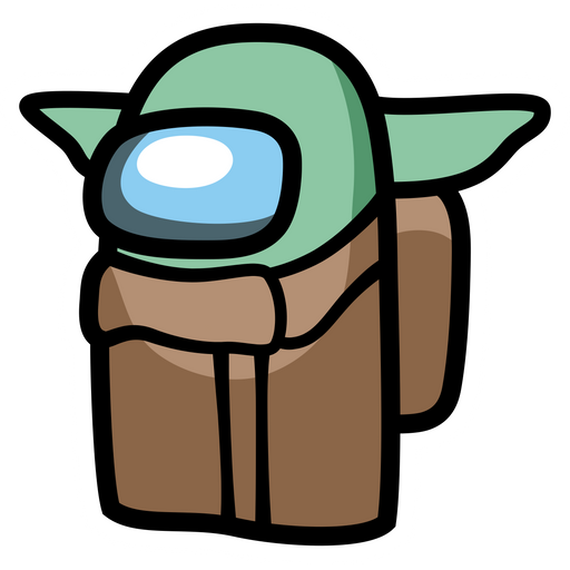 here is a Among Us Baby Yoda Sticker from the Among Us collection for sticker mania