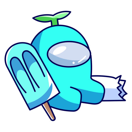 here is a Among Us Blue Ice Cream Sticker from the Among Us collection for sticker mania