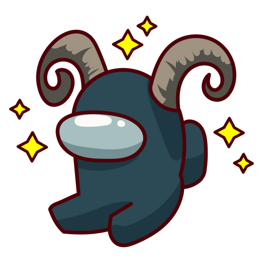 here is a Among Us Character with Horns Sticker from the Among Us collection for sticker mania