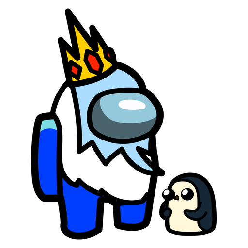 here is a Among Us Ice King Character Sticker from the Among Us collection for sticker mania
