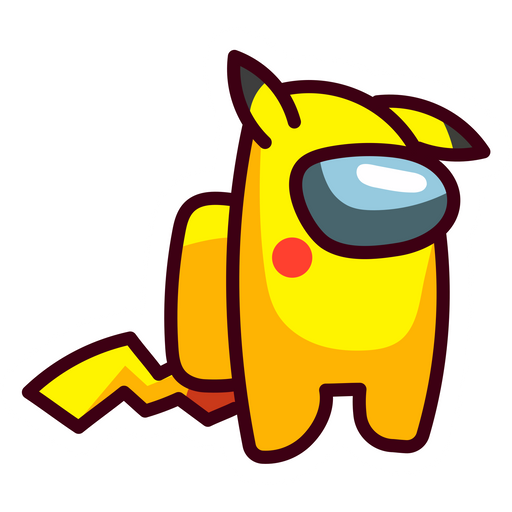 here is a Among Us Pokemon Pikachu Sticker from the Among Us collection for sticker mania