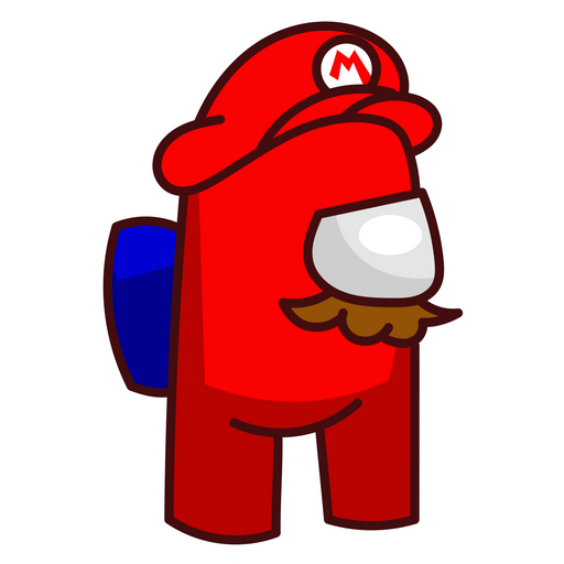 here is a Among Us Super Mario Character Sticker from the Among Us collection for sticker mania