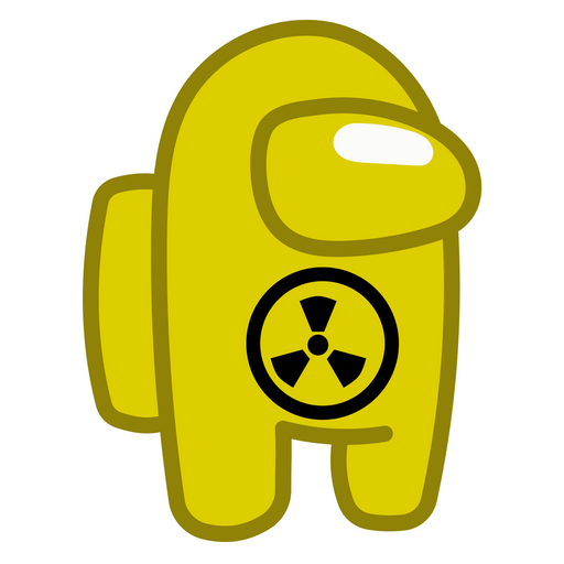 here is a Among Us Yellow Character in a Hazard Suit Sticker from the Among Us collection for sticker mania
