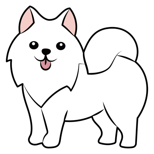 here is a American Eskimo Dog Sticker from the Animals collection for sticker mania