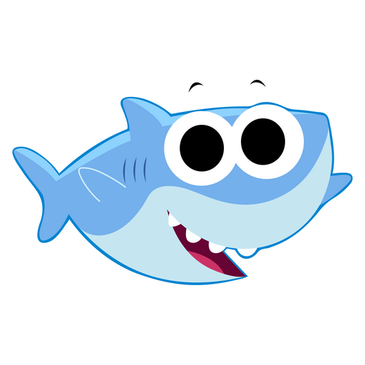 here is a Baby Shark Happy Sticker from the Animals collection for sticker mania