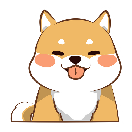 here is a Cute Smiley Shiba Inu Sticker from the Animals collection for sticker mania