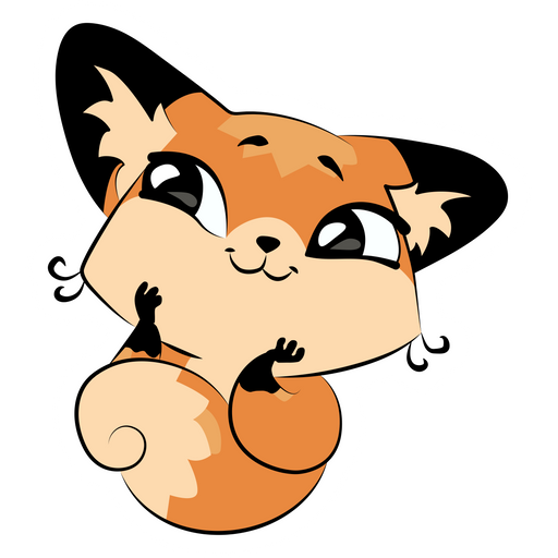 here is a Cute Smiling Fox Sticker from the Animals collection for sticker mania