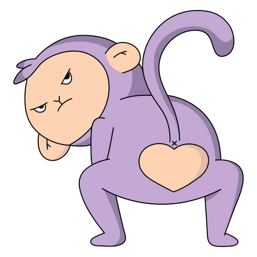 here is a Dissatisfied Monkey Sticker from the Animals collection for sticker mania