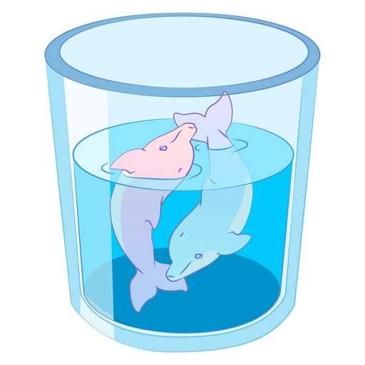 here is a Dolphins in The Glass Sticker from the Animals collection for sticker mania