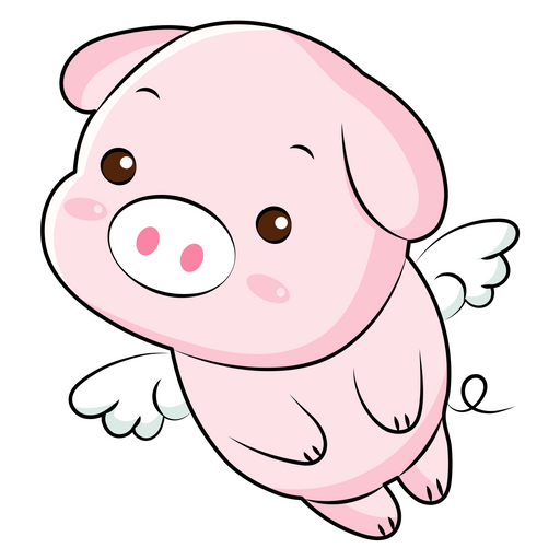 here is a Flying Pig Sticker from the Animals collection for sticker mania
