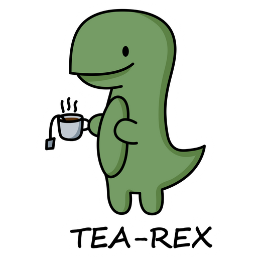 here is a Green Tea-Rex Sticker from the Animals collection for sticker mania