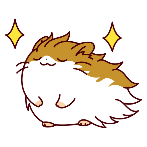 here is a Hamster Shiny Hair Sticker from the Animals collection for sticker mania