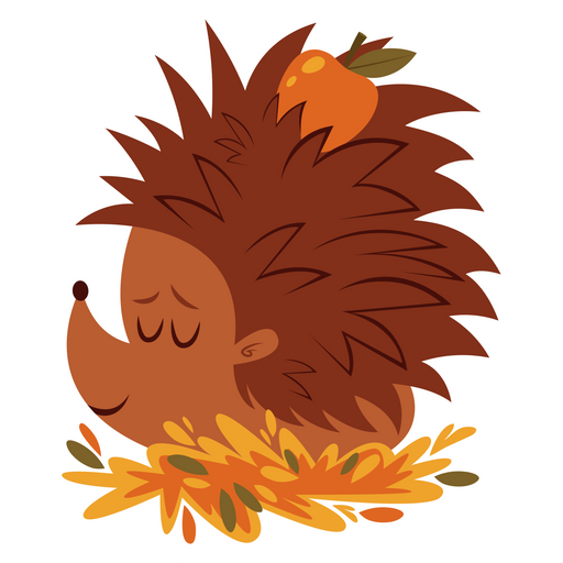 here is a Hedgehog In The Fall Sticker from the Animals collection for sticker mania