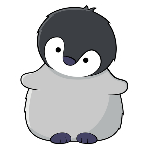 here is a Little Grey Penguin Sticker from the Animals collection for sticker mania
