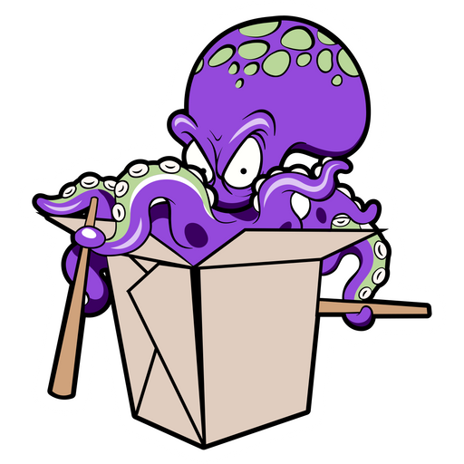 here is a Octopus Noodles Surprise Sticker from the Animals collection for sticker mania