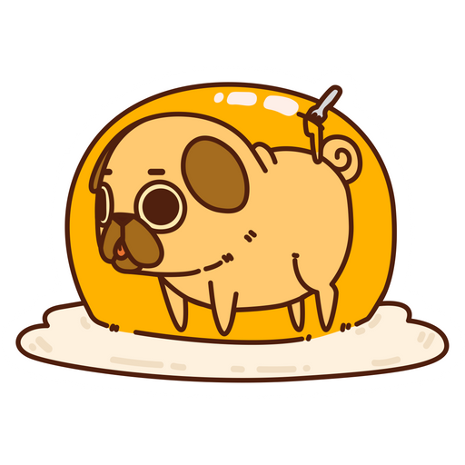 here is a Puglie Pug Egg Sticker from the Animals collection for sticker mania