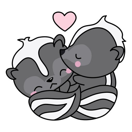 here is a Skunks in Love Sticker from the Animals collection for sticker mania