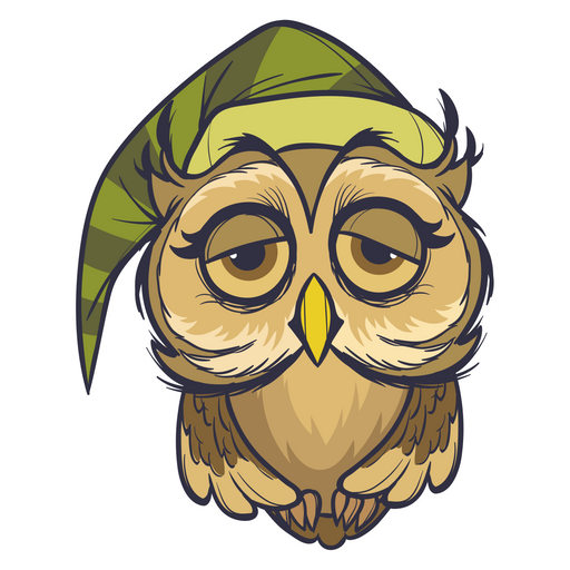 here is a Sleepy Owl Sticker from the Animals collection for sticker mania